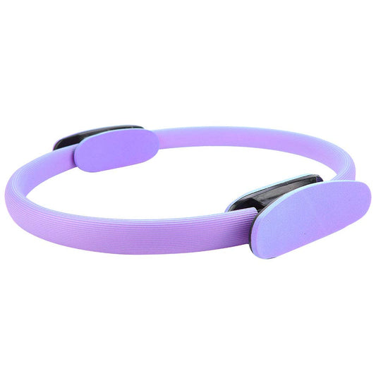 Gavigain Yoga Circle 4 Color Double Grip Yoga Pilates Ring Resistance Circle Portable Fitness Circle for Thigh and Leg Fitness Muscle Lines (Purple)