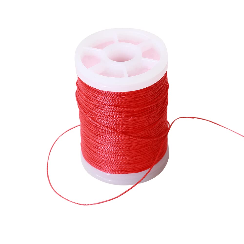 SOPOGER Archery Bow String Serving Thread 131 yard/120 m Durable Nylon Bowstring Serving Thread for Compound Recurve Bow Tying Peep Sight Nock Point (Red)