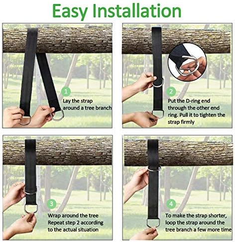 Safe Tree Swing Hanging Straps Kit, 3FT/10FT/15FT/20FT, Heavy Duty Holds 5500LBS Extra Long Adjustable Tree Swing Straps, Easy & Fast Way to Hang Any Swing or Hammock(10 FT)