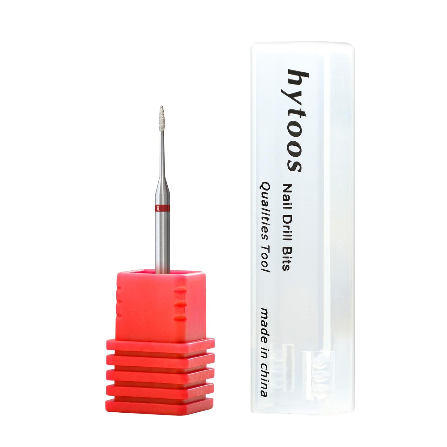 HYTOOS 1mm Mini Cone Cuticle Clean Nail Drill Bit, Nail Bits Professional Safety Under Nail Cleaner Burr for Cuticle Dead Skin, Electric Nails Drill Accessories, Fine