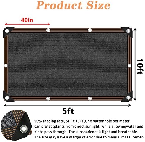 Shade Cloth for Plants Greenhouse, 80-90% Sunblock for Outdoor Garden Pergola Patio Lawn Sun Shade Cloths for Kennel Chicken Coop Easier to Hang Net Cover