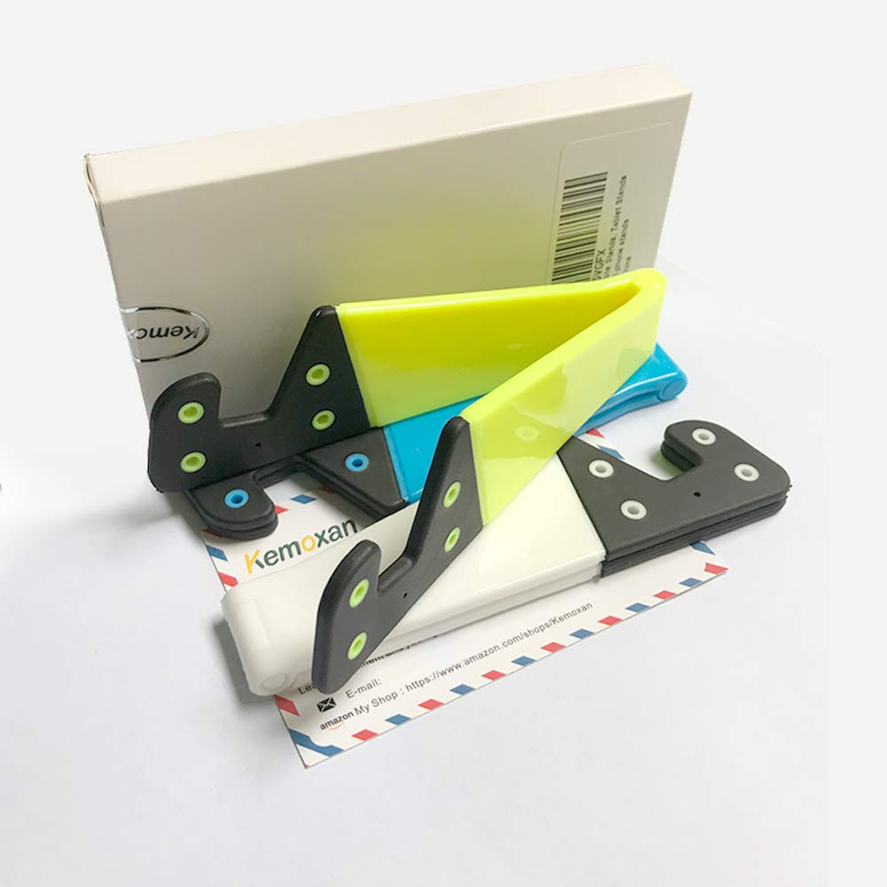 Portable Cell Phone Stand for Desk, Foldable Pocket Travel Mobile Phone Holder, Upgrade Universal V Smartphone Kickstand Mount Compatible with iPhone IPads Tablet Kindle Android, Pack of 3