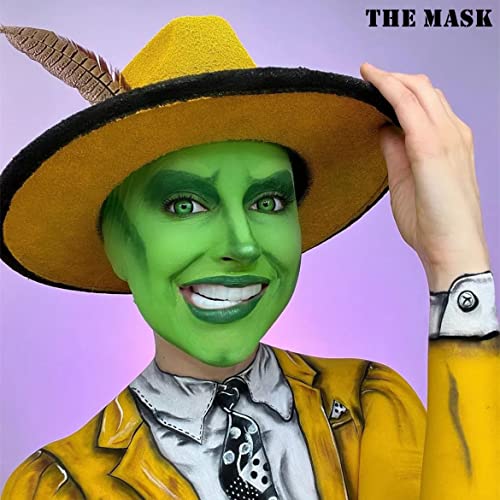 Go Ho Cream-Blendable Ogre Green Face Paint Stick (1.06 oz),Full-coverage Ogre Green Body Paint Stick for Adults Children Halloween Cosplay SFX Makeup,Waterproof