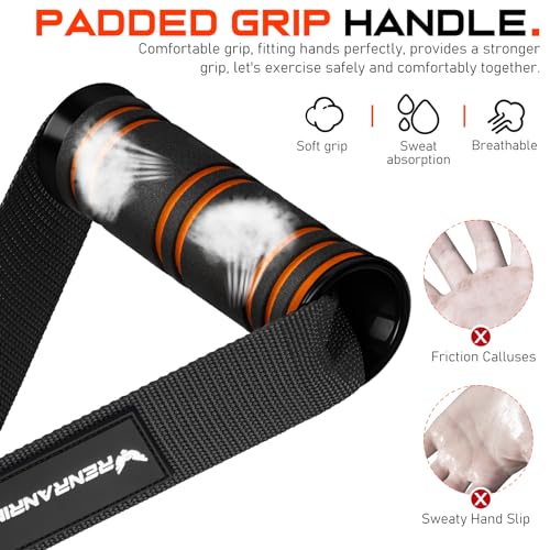 RENRANRING Gym Exercise Handles, Replacement Handle Attachments for Cable Machine Pulleys, Resistance Band and Strength Trainer, Pull Down Workout Accessories, Home Gym Add On Equipment