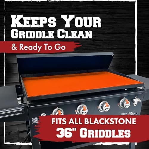 KITCHEN PERFECTION 36" Silicone Griddle Cover Mat For Blackstone Griddle 36 Inch –Hermetic Protection From Rust & Debris All Year, Fits All Blackstone 36 Inch Models -Heavy Duty Food Grade Silicone