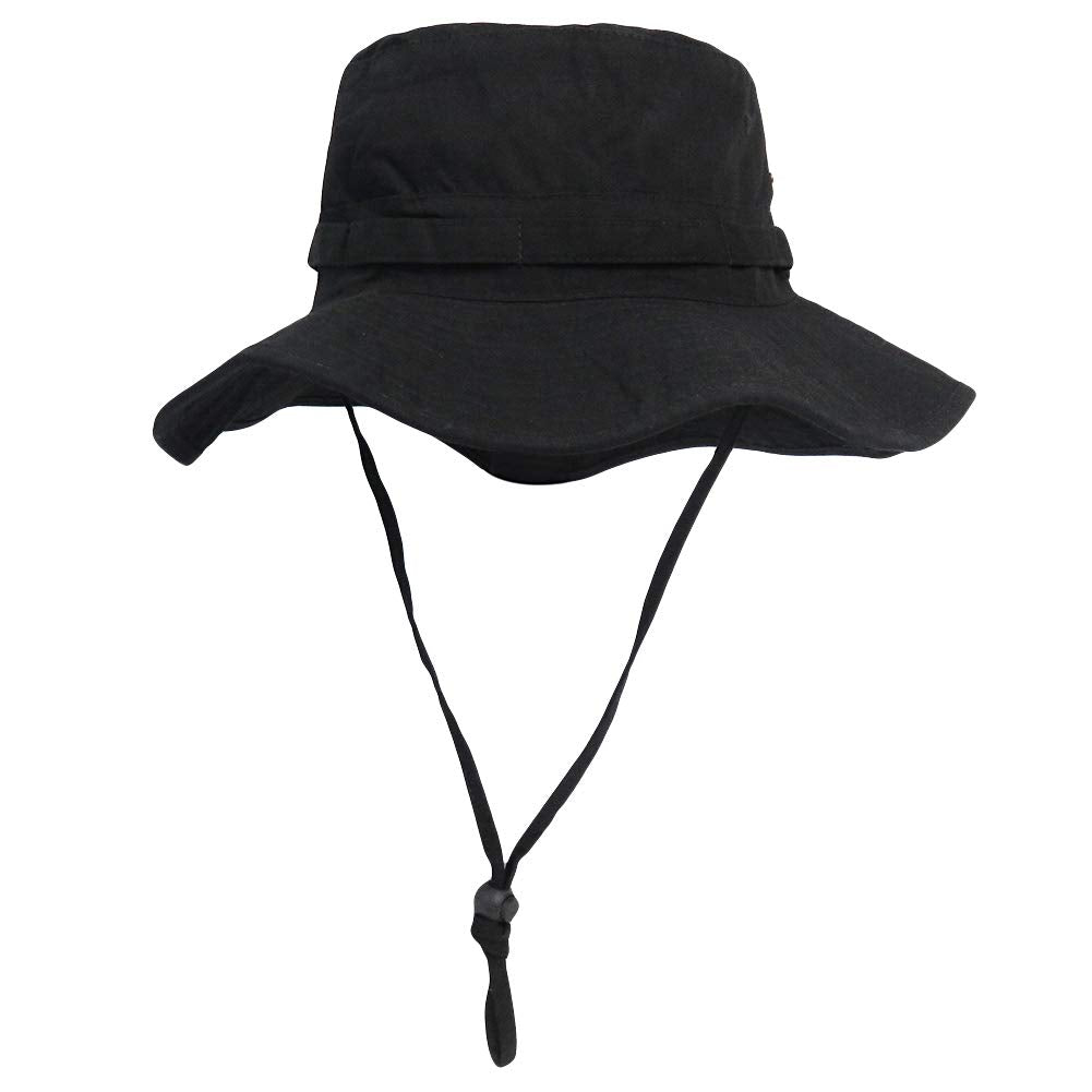 Phaiy Bucket Hat Wide Brim UV Protection Sun Hat Boonie Hats Fishing Hiking Safari Outdoor Hats for Men and Women Black