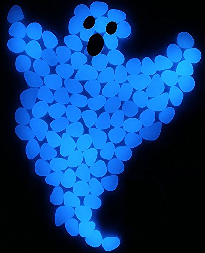 4.8Lbs 1100Pcs Glow in The Dark Stones Pebbles Blue Glow Rocks