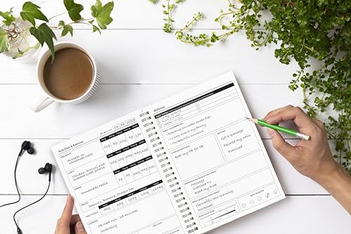 Better Health - Exercise, Nutrition & Wellness Journal - Stay healthy with our handy, simple tracking charts - A5 size with 104 undated pages - For A Happier, Healthier Life (Beige)