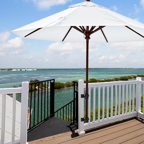 Stainless Steel Umbrella Deck Mount, Heavy Duty Patio Umbrella Holder, (Fits Umbrellas up to 2"), Patio Umbrella Base, Can be Mounted on a Flat Surface or at Right Angles to Save Space(1 Set, Black)