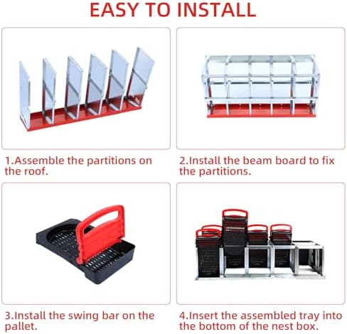 Chicken Nesting Box,10 Compartment Nesting Boxes for Laying Eggs,Wall Mount Poultry Roll Away Chicken Laying Boxes,Easy Egg Collection,Cleanable Pull Out Hen Roosting Boxes 10 Hole