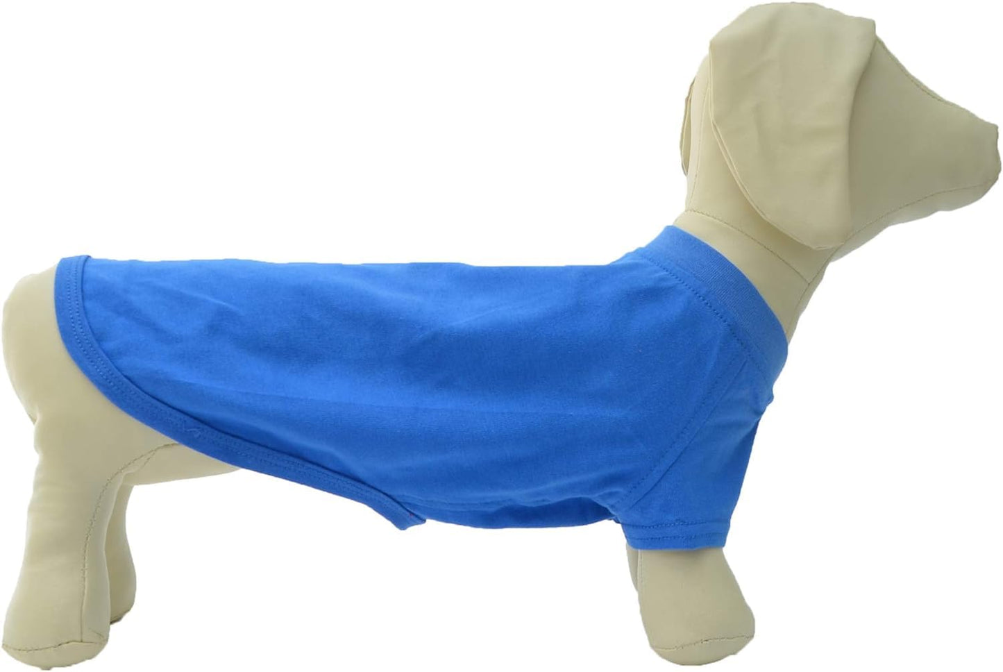 Lovelonglong Pet Clothing Dog Costumes Dachshund Clothes Blank T-Shirt Tee Shirts for Dachshund Dogs,Corgi 100% Cotton Blue D-S