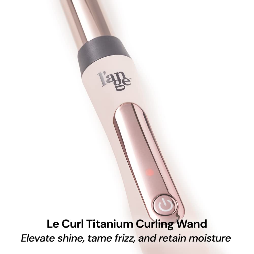 L'ANGE Hair Le Curl 25 MM Titanium Curling Wand | Professional 1 Inch Curling Iron for All Hair Types | Clip Free Hair Curler | Best Curling Wand for Tighter Curls & Beach Waves