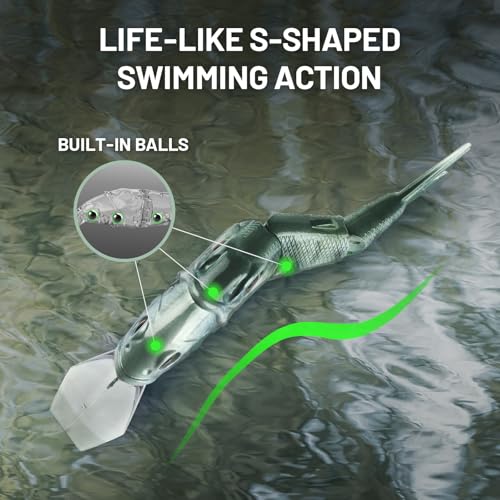 HANDING 3PCS Lifelike Multi-Jointed Swimbait, Bass Fishing Lure for Freshwater and Saltwater, Slow Sinking, Mustad Hook, Angler's Gift, for Pike Largemouth Bass, 1/2oz, 3/4oz and 1 1/4oz