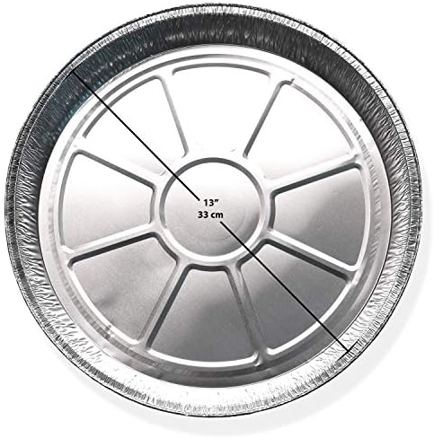 Disposable Drip Pans - 10 Pack -13 Inch by 1 Inch Large Round Drip Pans - Perfect for Large Big Green Egg, Kamado Joe Classic Joe, Acorn & Weber Grills & Smokers