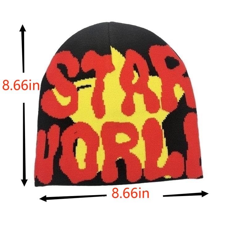 QWEOHBUA Beanie Y2k Beanies Women's Cap Winter for Women Hats Accessories Red