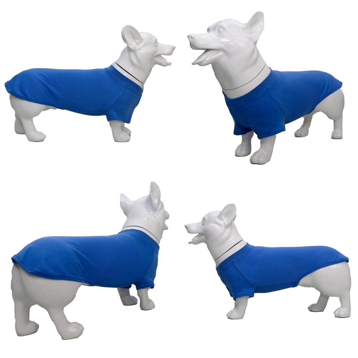 Lovelonglong Pet Clothing Dog Costumes Dachshund Clothes Blank T-Shirt Tee Shirts for Dachshund Dogs,Corgi 100% Cotton Blue D-S
