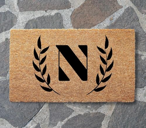 Personalized Door Mat with Monogram - Custom Doormat with Anti-Slip Backing - 3 Size Options - Family Doormat Custom Door Mats for Front Door Front Door Mat for Outdoor Decor