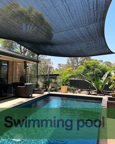 50% Sunblock Shade Cloth Net Black Resistant - 8x12 Ft Garden Shade Mesh for Plant Cover, Greenhouse, Chicken Coop, Kennels, Tomatoes Plants