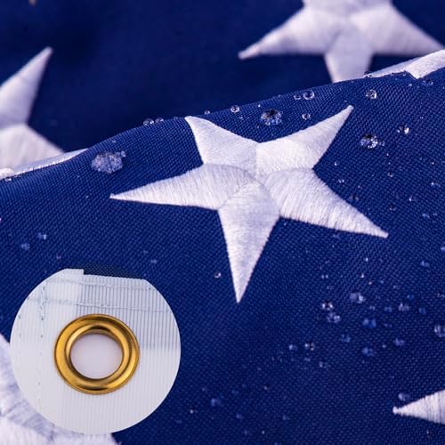 American Flag 3x5 FT Embroidered Stars, Sewn Stripes, Brass Grommets USA US Flag Polyester Durable long Lasting for Outdoor Use