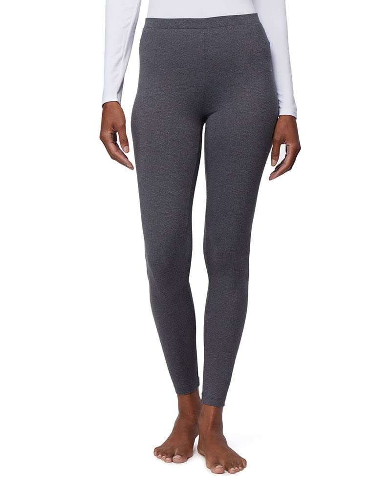 32 Degrees Heat Womens Ultra Soft Thermal Lightweight Baselayer Legging Pant, Charcoal Heather, X-Small
