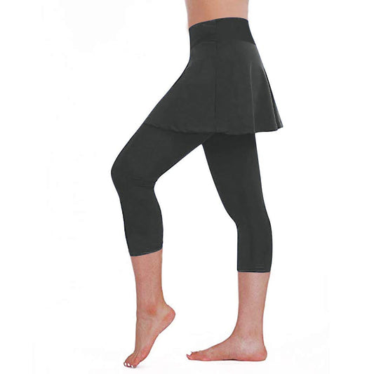Aniywn Women's Leggings Skirt, Skirted Leggings, Active Skirt with Pockets, Tennis Pants Sports Fitness Culottes