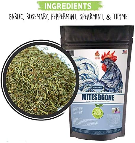 Pampered Chicken Mama Backyard Chicken Nesting Herbs 16 oz (1 lb) - MitesBGone All-Natural Backyard Chicken Feed & Supplies to Protect Against Pests, Bugs, Insects & Vermin - Nesting Blend for Hens