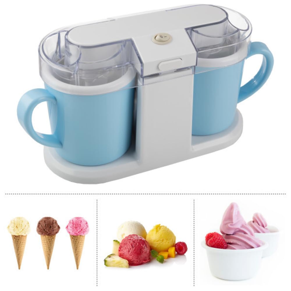 Ice Cream Maker - 1QT Ice Cream Machine for Sorbet, Gelato, Frozen Yogurt and More - Kitchen Appliances and Gadgets by Classic Cuisine (Blue)