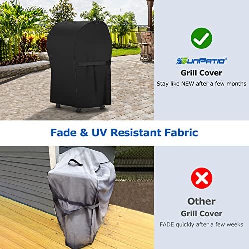 SunPatio 2 Burner Grill Cover 30 Inch, Heavy Duty Waterproof Small BBQ Cover Compatible for Weber Spirit 210 Series, Charbroil, Kenmore Grills, Compared to Weber 7105 (Not Fit for Spirit II E-210)