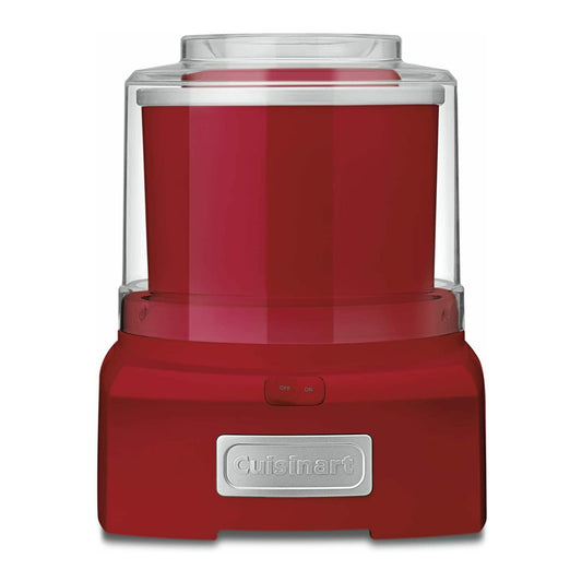 Cuisinart Ice Cream Maker Machine, 1.5 Quart Double Insulated Ice Cream Machine, Sorbet and Frozen Yogurt Maker, Ready in 20 Minutes, ICE-21RP1, Red
