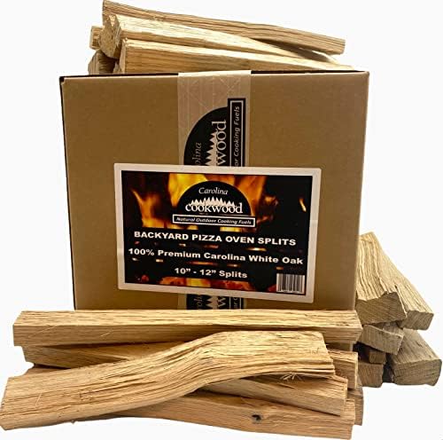 Pizza Oven Wood 12 Inch Naturally Cured White Oak Splits Cooking Wood for Free Standing Ovens 1650 Cubic Inches