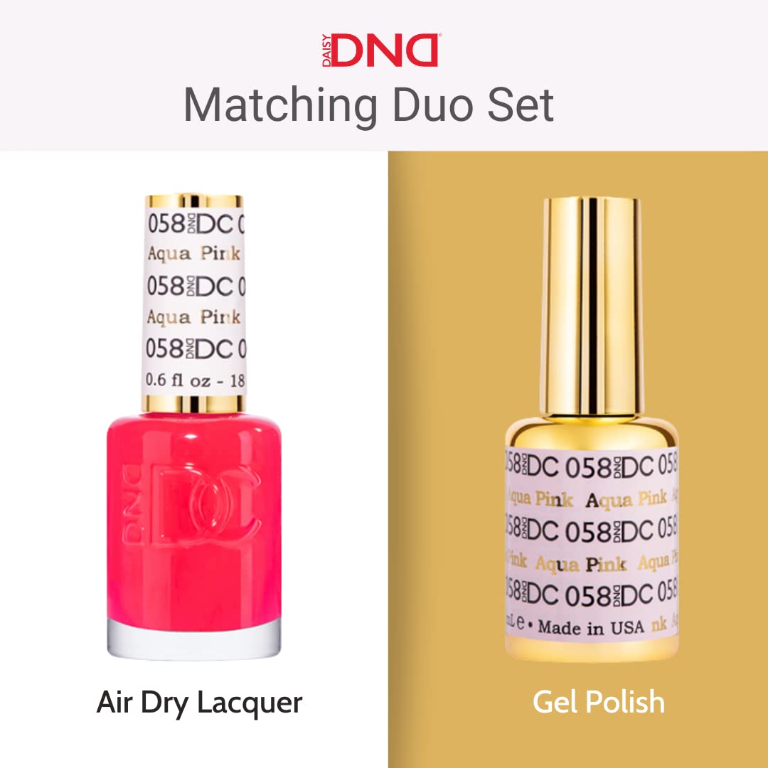 DND DC Gel Polish Set, Sheer Collection, UV/LED Gel Polish and Air Dry Nail Lacquer, Matching Chip-Free Polish Duo, 2450 Sheer Glow, 0.5 Fl Oz