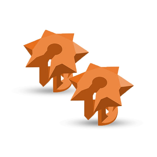 Bowmar Archery Nose Button, Extremely Light Weight, Creates Consistent Anchor Point, Two Sizes Included (Orange)