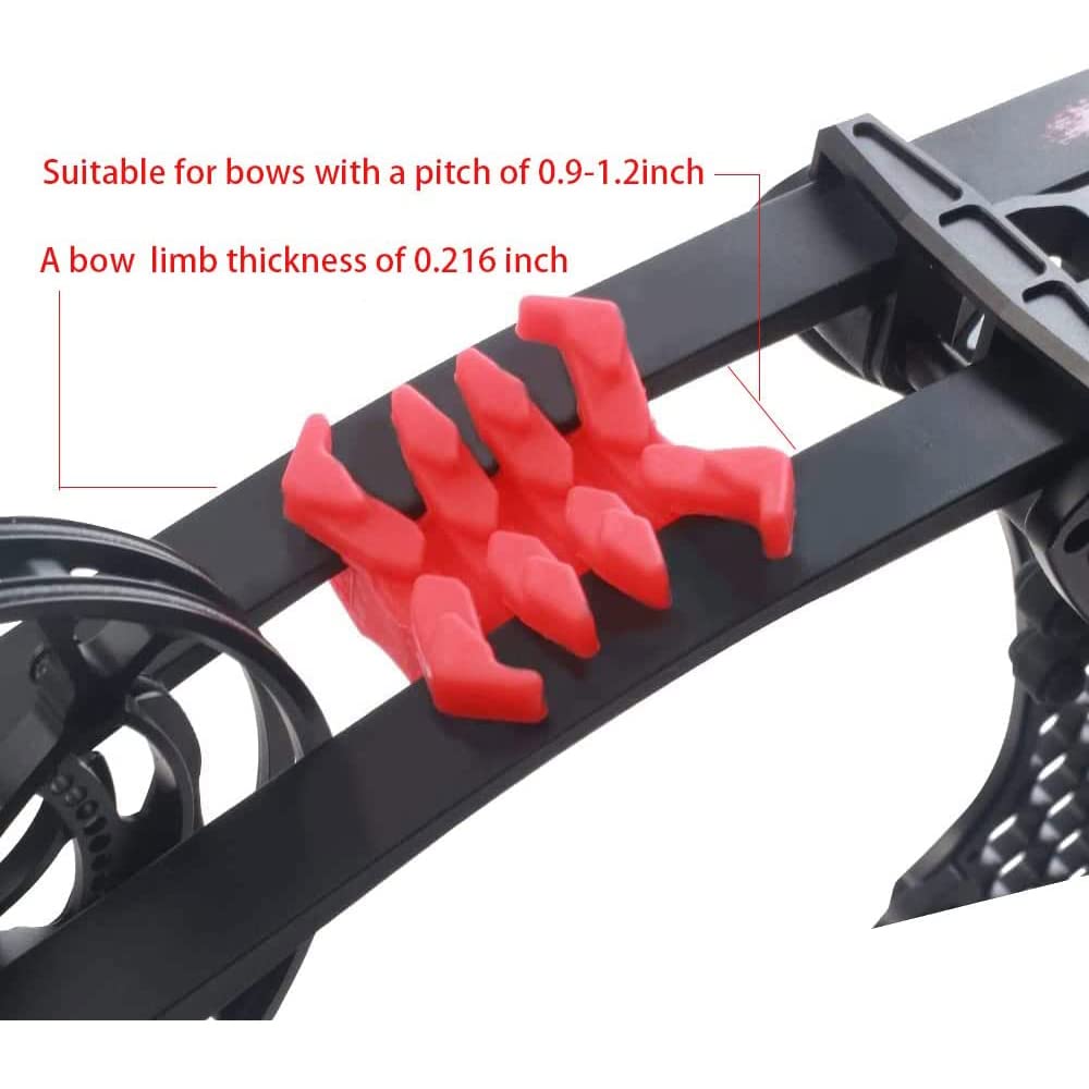 SOPOGER Bow Limb Dampeners for Compound Bow Crossbow Limb Dampeners Archery Split Limb Stabilizer Dampener Bow Sliencer for Reduceing Noise and Vibration (Red)