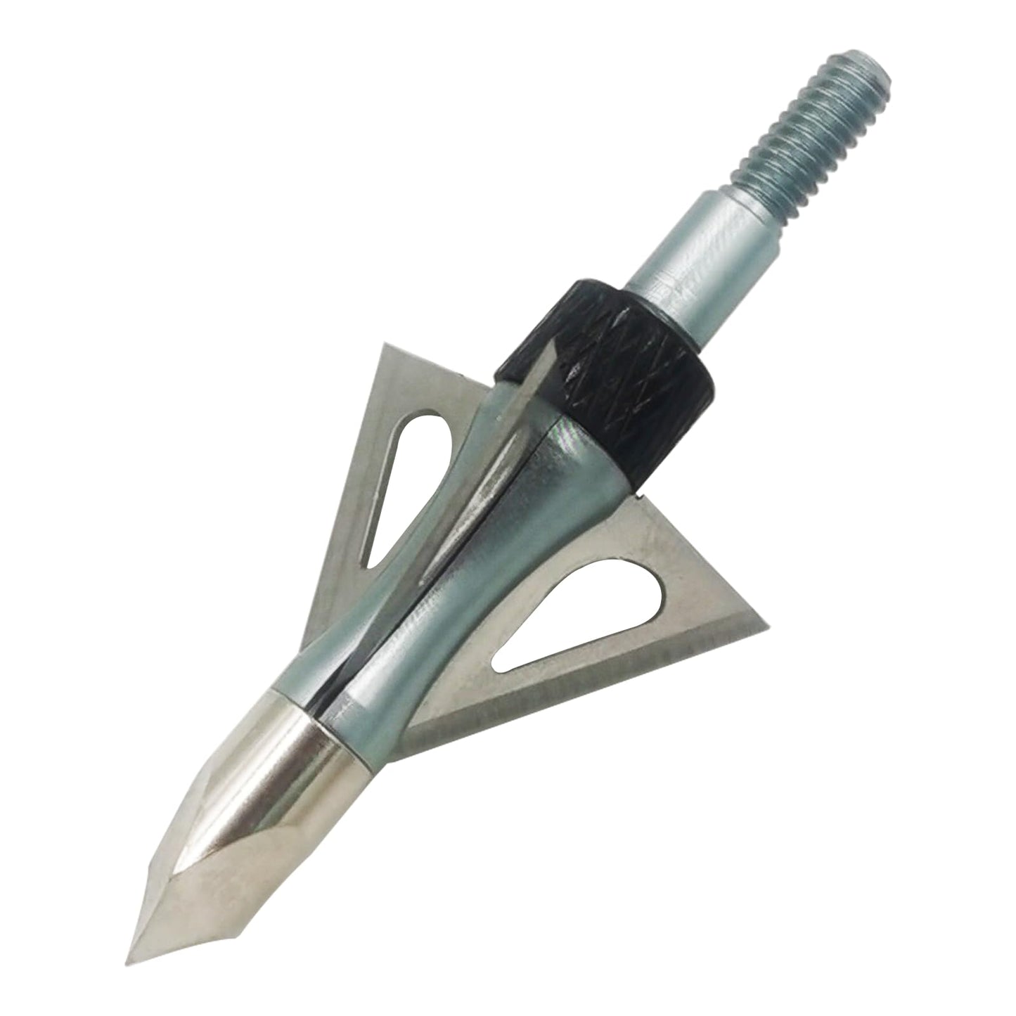 Flying Swifts Hunting Broadheads 3 Blades Archery Broadheads 100or125 Grain 12PK Screw-in Arrow Heads Arrow Tips Compatible with Traditional Bows and Compound Bow Archery Hunting (Gray)