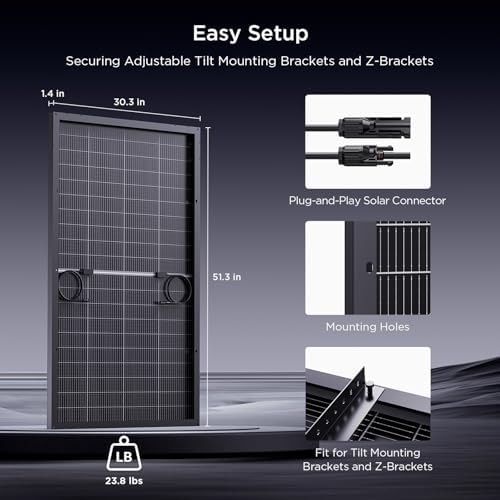 N-Type 16BB 400W Bifacial Solar Panel, 2Pcs 200 Watt Solar Panel 12V, 25% High Efficiency Monocrystalline PV Module for RV Camper Marine Home Rooftop Farm Off-Grid Systems (2 Pack 200W)