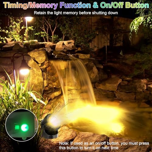 RGB Underwater Pond Lights, 20 Colors Dimmable Submersible Led Fountain Lights with Timer, IP68 Waterproof with Remote Control for Outdoor Ponds Aquarium Garden Pool (Set of 4)