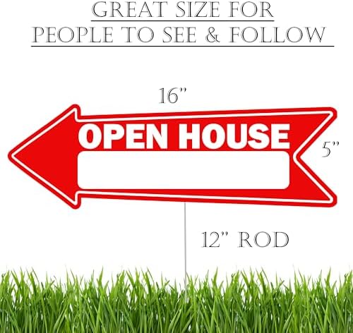 Rogue River Tactical 9 Piece Open House Yard Sign For Sale By Owner Realtor, Real Estate, Arrows
