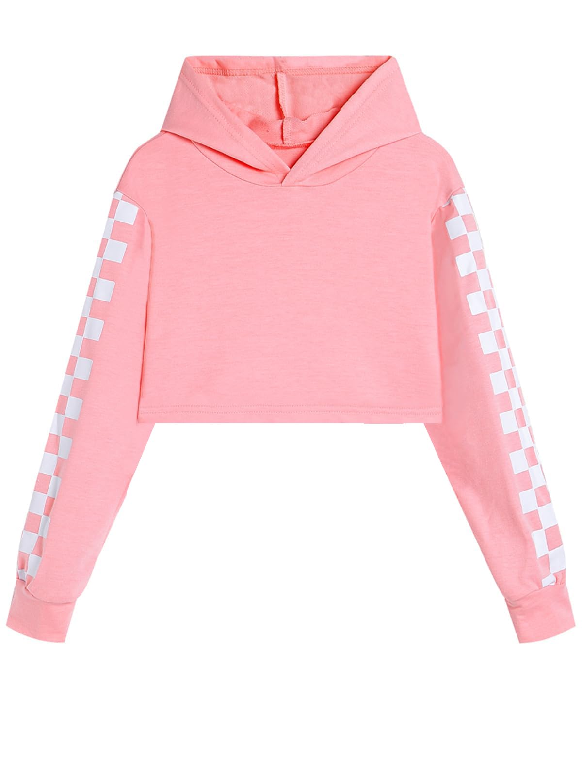 Frogwill Girls Crop Tops Hoodies Fall Winter 2 pieces Outfit and Sweatpants 7-8 Years, Pink
