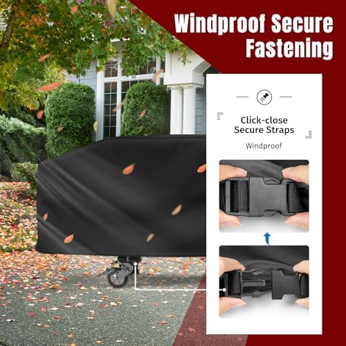 Griddle Cover for Blackstone 36 Inch Griddle and More 4-Burner Flap Top Grills - Waterproof, Lightweight - Click-Close Straps - Black
