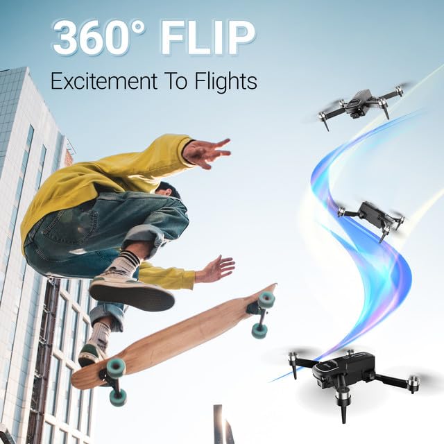 Contixo F16 Camera Drone For Kids, 360° Flip Brushless Motor 2.4G RC Quadcopter Foldable Gesture Control FPV Flying Drones with 17 Mins Intelligent Flight Time For Beginners children Indoor Outdoor