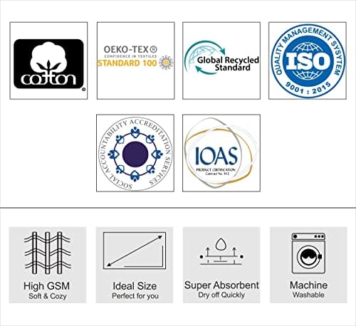 COTTON CRAFT Pool Lounge Chair Cover - 2 Pack - Chaise Spa Beach Chair Towel Cover - Cabana Stripe - Soft 100% Ringspun Terry Cotton - Oversized 32 inch Wide x 82 inch Long with 7 inch Pocket – Black