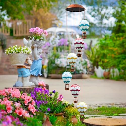Solar Wind Chimes for Outside - Solar Lights Outdoor Decor Gifts for Women Mom Grandma Birthday Gifts