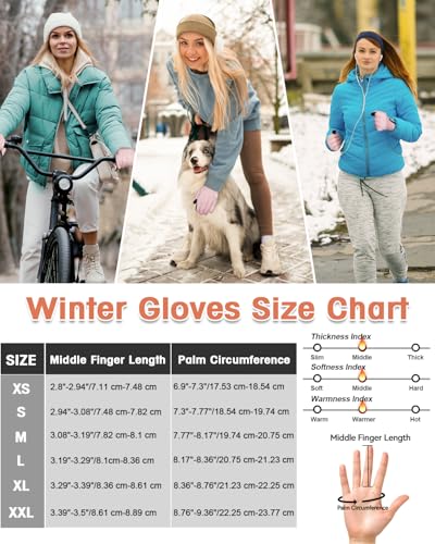 RIGWARL Winter Thermal Gloves Men and Women, Waterproof Gloves with Touchscreen Fingers, Gloves for Cold Weather with Adjustable Zippered Wrist for Walking The Dog Running Hiking Camping Cycling Work