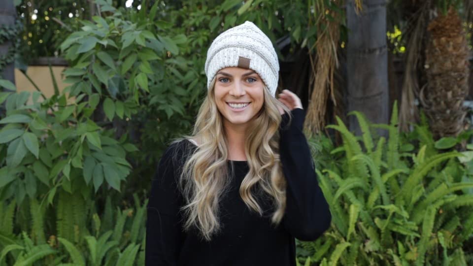 Funky Junque Confetti Knit Beanie - Ivory