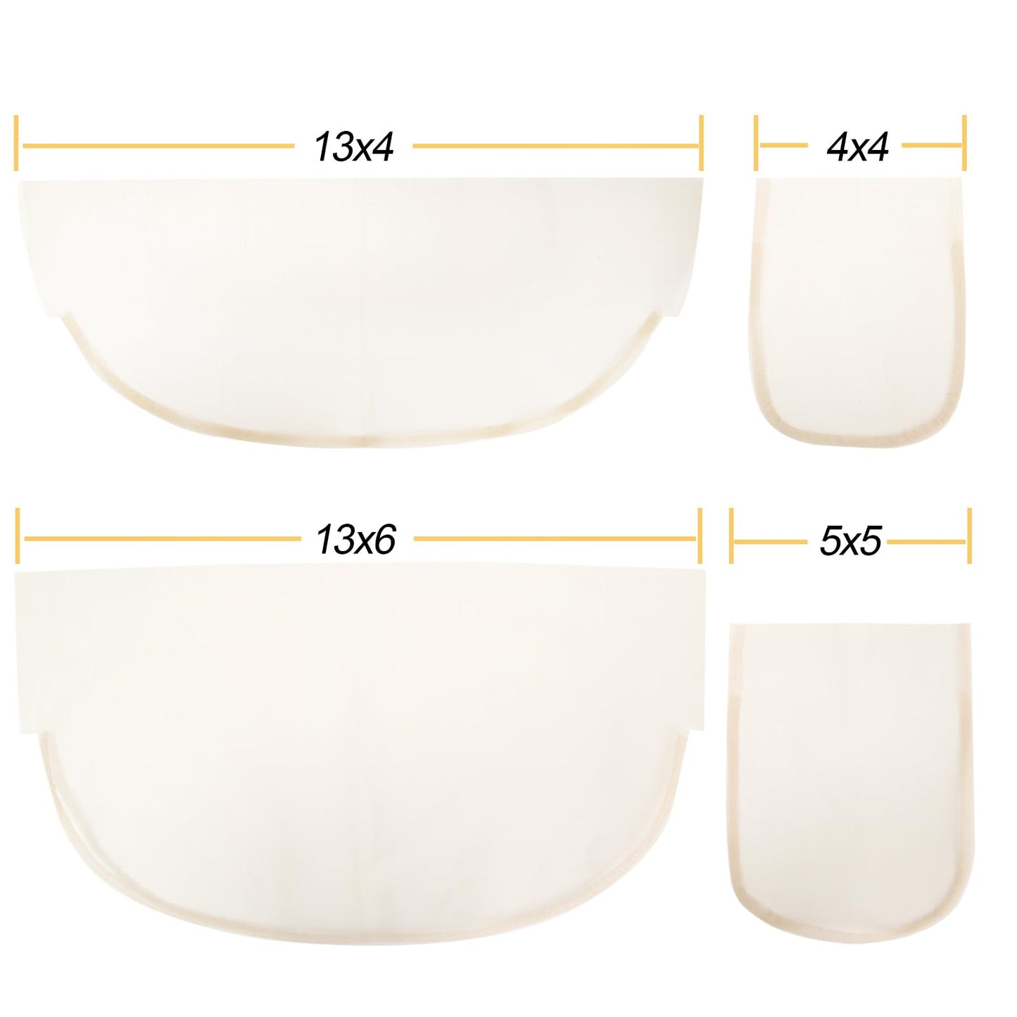 BEEOS 13x6 Transparent Lace for Wig Making, 5 Pieces Lace Net for Making Full Frontal Wigs Accessories for Repairing Wig Cap