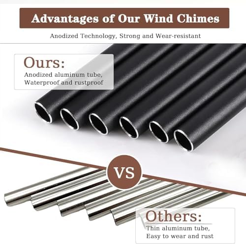 Sympathy Gifts for Loss of Mom, Memorial Wind Chimes for Loss of Mother, Memorial Gifts for Loss of Mother, Condolence Bereavement Gifts in Memory of Loved One, Black