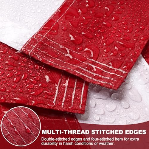 American Flags 3x5 FT for Outside, USA Flag Outdoor Heavy Duty with Embroidered Stars Swen Stripes Brass Grommets Made of Longest Lasting Waterproof & Tear Proof Oxford Polyester