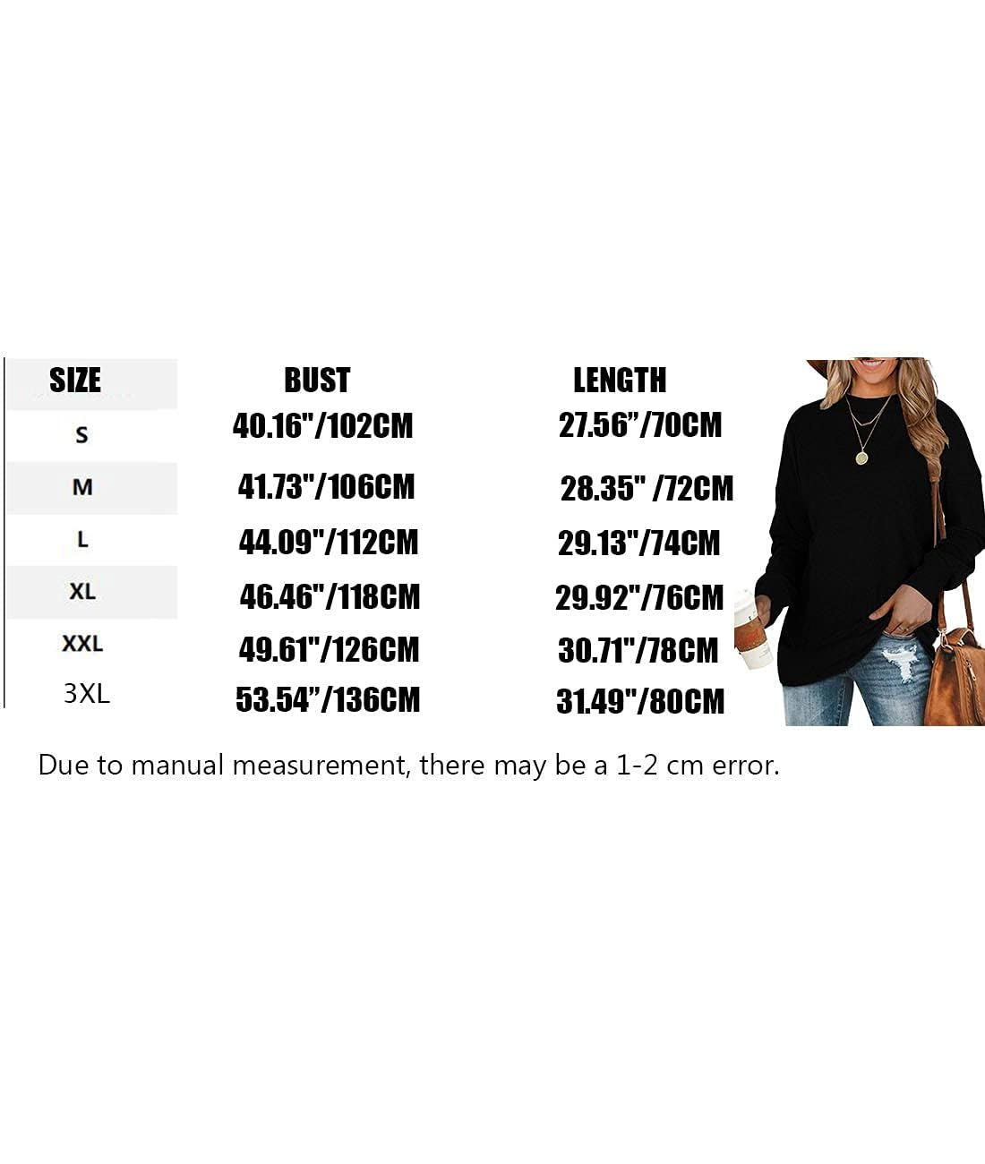 BEUFRI Sweatshirts for Women for Leggings Long Sleeve Fall Top Winter Sweaters White 2XL