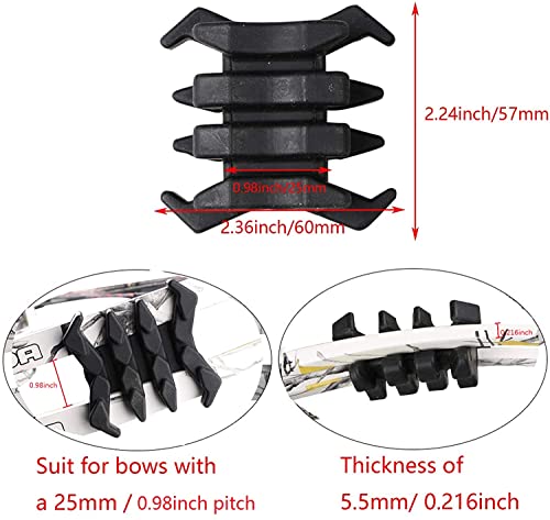 I-Sport 1 Pair Archery Rubber Bow Limbs Vibration Damper Single Long 2.36'' Wide 2.16'' Dampener Stabilizer Silencers for Split Limb Compound Bows …