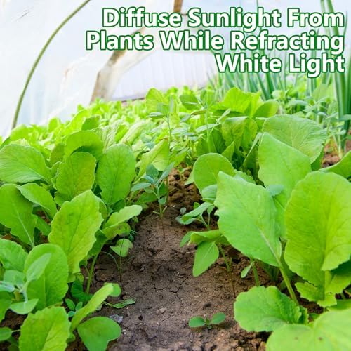 DECOHS 20 x 10 Ft Plant Sun Protection Cloth, Garden Plant Shade Cloth, Non-Woven White Light Refraction Sunshade Cloth for Protecting Plants Vegetable Rows from Direct Sunlight